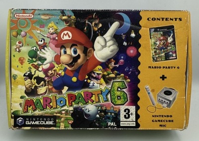 Gra Mario Party 6 +2x Gamecube Mic.. Nintendo GameCube Europejska