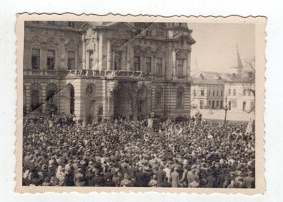 Nowy Sącz - Rynek Ratusz Uroczystość - FOTO ok1945