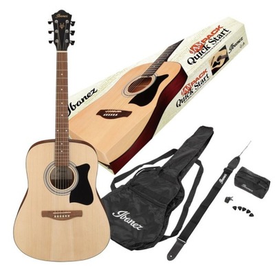 Ibanez V50NJP-OPN Natural Gitara akustyczna z zestawem akcesoriów