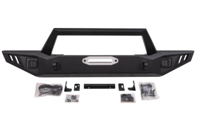 Jeep wrangler jl 18- бампер стальной передний с led фото №1