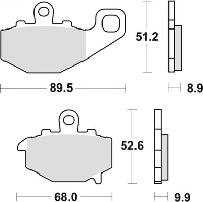 КОЛОДКИ HAMULC KAWASAKI ZX6R 600, ZX6R 636, ER6, VERSYS 650, Z 750, ZX9RTYŁ