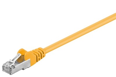 Kabel sieciowy patchcord RJ45 LAN kat.5e F/UTP, Żółty 20 m