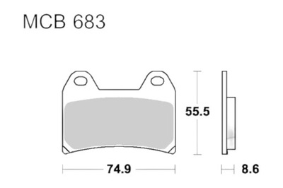 ZAPATAS DE FRENADO TRW LUCAS MCB 683 SV (2 SZT.)  