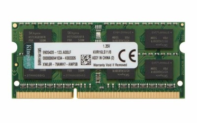 PAMIĘĆ RAM KINGSTON 8GB DDR3L 1600MHZ SODIMM