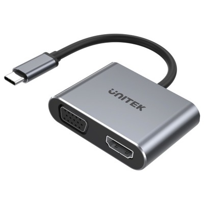 Hub USB Unitek USB-C HDMI VGA USB-A i PD 100W D1049A do laptopa biura domu