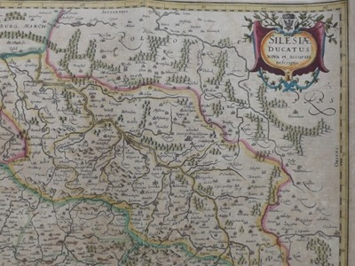 Mapa Śląska SILESIA DUCATUS , Miedzioryt z 1630 r.