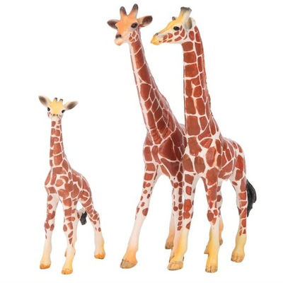 Żyrafy rodzinne figurki zwierząt modele dzikiej