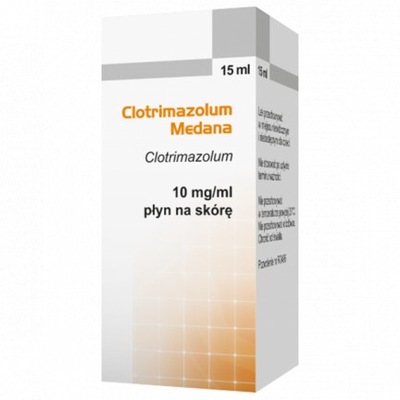 Clotrimazolum Medana 10 mg/ml, płyn na skórę 15 ml