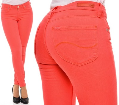 LEE spodnie SKINNY jeans SCARLETT CROPPED W24 L31