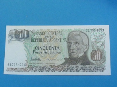 Argentyna Banknot 50 Pesos A 1985 UNC P-314a