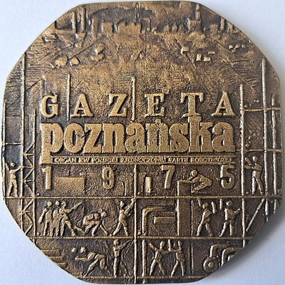 PLAKIETA - MEDAL - GAZETA POZNAŃSKA W ETUI - 1975 !