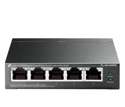 Switch TP-Link 5p TL-SG105PE (5x10/100/1000Mbit, 4xPoE+)