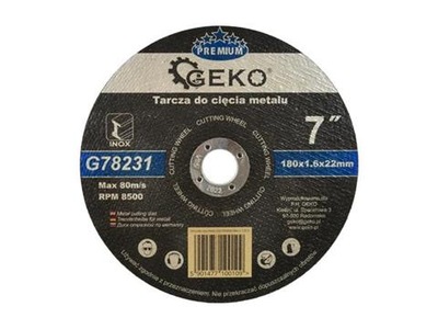 TARCZA DO CIĘCIA STALI METALU 180x1,6x22 GEKO