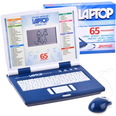 Laptop edukacyjny polsko angielski komputer 65 funkcji