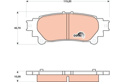 ZAPATAS DE FRENADO - JUEGO COTEC GDB4174  