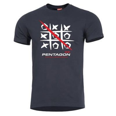 Koszulka męska bawełniana sportowa T-Shirt Pentagon 3T - Czarna 3XL