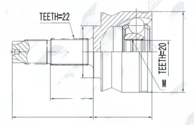 Шрус  полуось npz-ft-036 nty fiat 500 фото №1