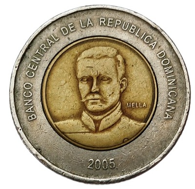 DOMINIKANA 10 PESOS 2005 MELLA - BIMETAL