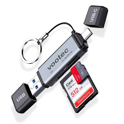 Czytnik Kart SD USB Adapter USB 3.0 USB-C Micro SD Microsd TF 5 Gb/s do 2TB