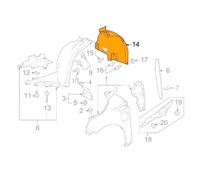 POSPARNIS OPEL AMPERA 11- 23183350 DEŠINIOJI 