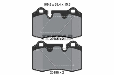 ZAPATAS DE FRENADO ASTON MARTIN T. DB9 04- PIEZAS TEXTAR  