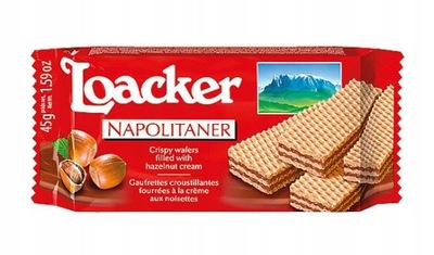 Loacker Napolitaner - wafelki z kremem z orzechów