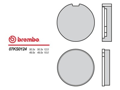 BREMBO 07KS0124 КОМПЛЕКТ КОЛОДОК ТОРМОЗНЫХ