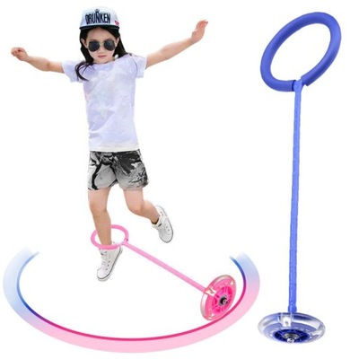 Hula hop skakanka na nogę dla dzieci z Diodami LED- niebieska