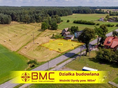 Działka, Woźniki, Woźniki (gm.), 985 m²