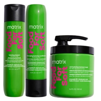 Matrix Food For Soft nawilżający szampon do włosów odżywka maska do włosów