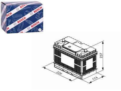 АККУМУЛЯТОР 12V 105AH 800A T3 L + 1 329X174X237 B01 ПУСКОВОЙ BOSCH