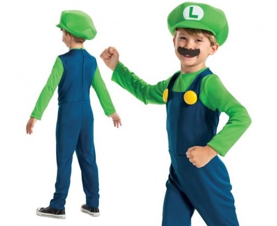 Strój Luigi Fancy Nintendo licencja S 4-6 lat