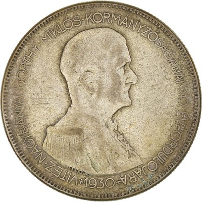 Moneta, Węgry, 5 Pengö, 1930, Budapest, VF(30-35),