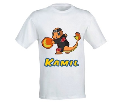 Koszulka T-shirt Pokemon Charmander + Imię 140
