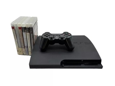 KONSOLA SONY PLAYSTATION 3 SLIM PS3 320GB CECH-3004A + 6 GIER