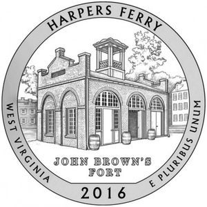 25 centów 2016 Harpers Ferry Mennicza Filadelfia P