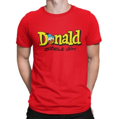 KOSZULKA DONALD BUBBLE GUM T-SHIRT KACZOR MĘSKA CZERWONA XXL