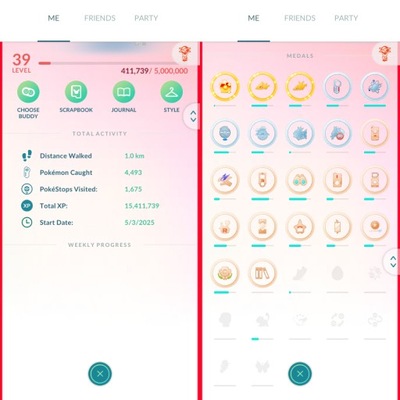 Pokemon GO konto Level 39, 83x IV100, 33x Legendary, 20x Shiny, 897K Stardu