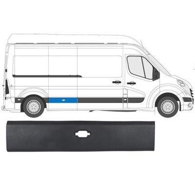 Молдинг бічна права renault master iii movano b nv400 768f30003r фото №1