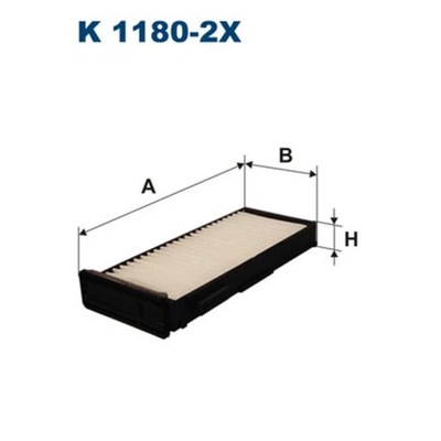 FILTR, VENTILACIÓN PRZESTRZENI PASAZERSKIEJ FILTRON K 1180-2X  