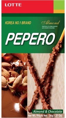 Paluszki Pepero Migdały i Czekolada 36g - Lotte