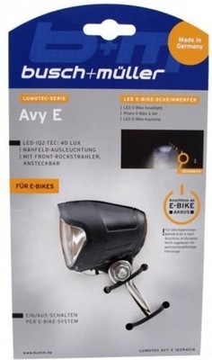 Oświetlenie rowerowe Busch & Müller Avy E prądnica w piaście
