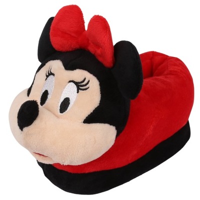 DISNEY Myszka Minnie - Miękkie, ciepłe wsuwane kapcie/papcie 3D 25-27 EU