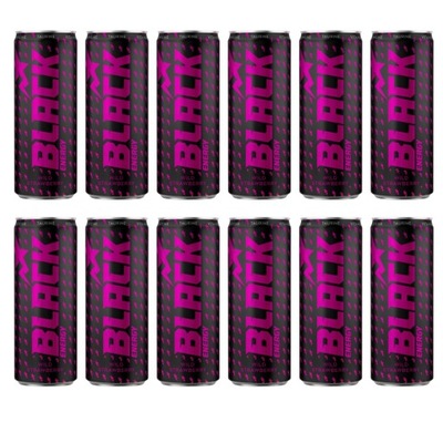 12 SZTUK - BLACK ENERGY 250ML WILD STRAWBERY