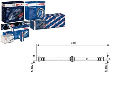 Шланг гальмівний elast. bmw перед 3 z4 1,6-3,0 97 фото №1