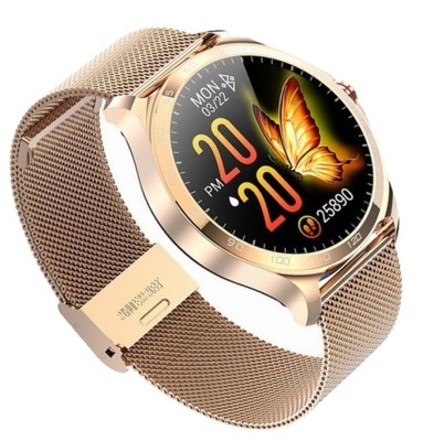 Smartwatch męski zegarek na bransolecie Garett Sport Factory Różowe złoto