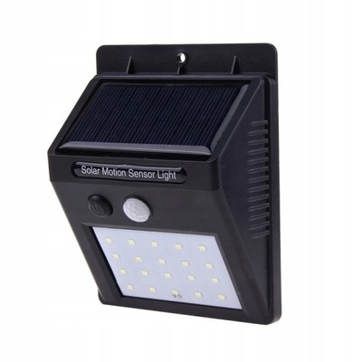 HALOGEN LAMPA SOLARNA 20 LED Z CZUJNIKIEM RUCHU