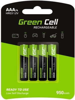 Green Cell 4x Akumulator AAA HR03 950mAh GR03