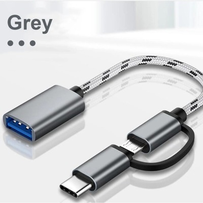 2 w 1 Micro USB i typ C na USB 3.0 żeński kabel ad