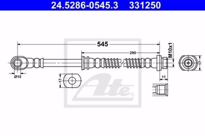 24.5286-0545.3/ATE CABLE HAM.PRZOD L/P  